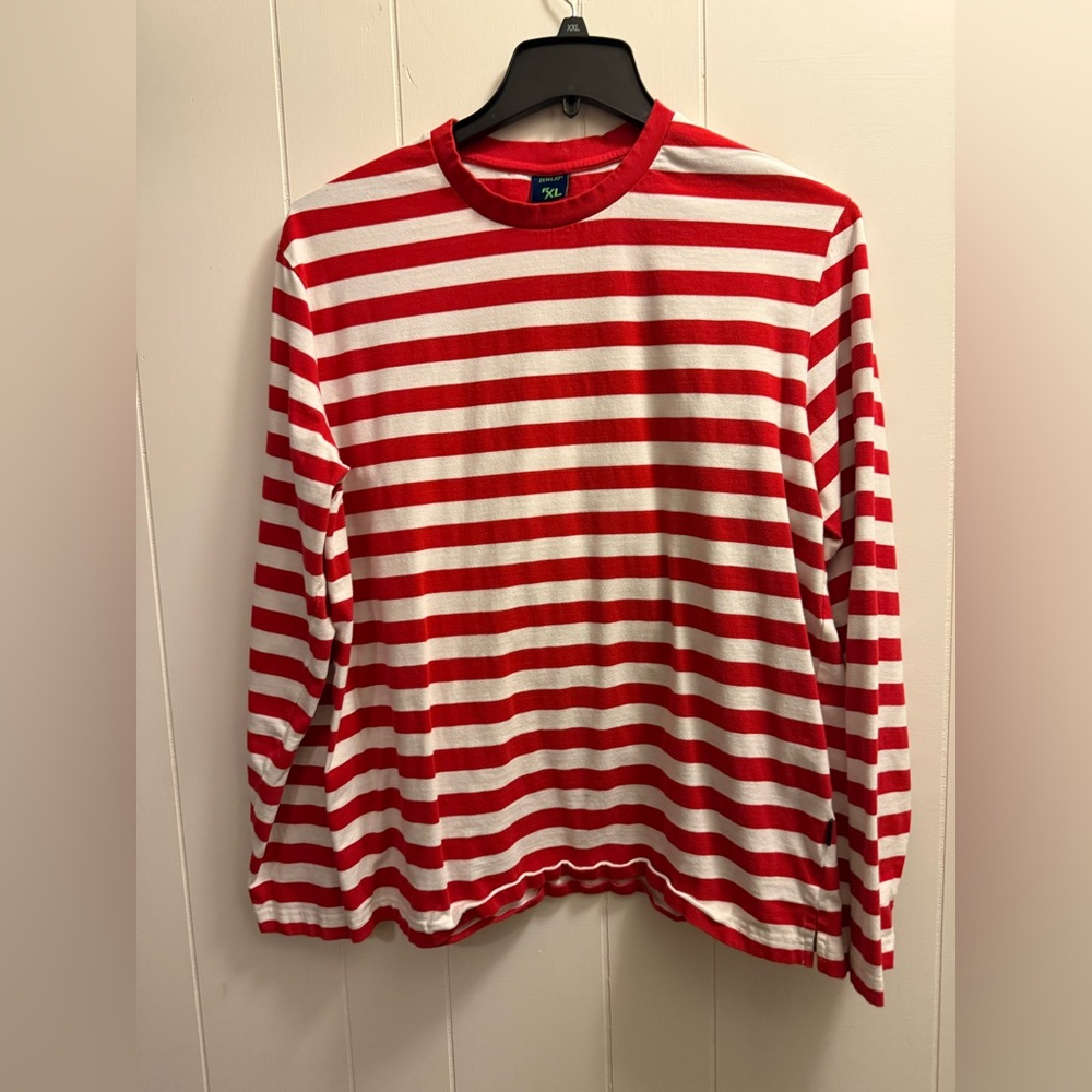 Red and white striped shirt